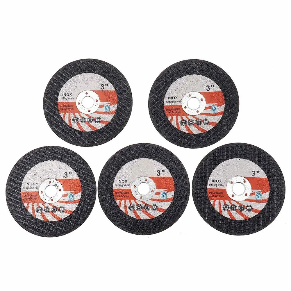 5PCS 75mm Grinding Wheel Metal Cutting Disc Polishing Sheet For 12V Mini Angle Grinder Wood Ceramic Cutting And Polishing Tools