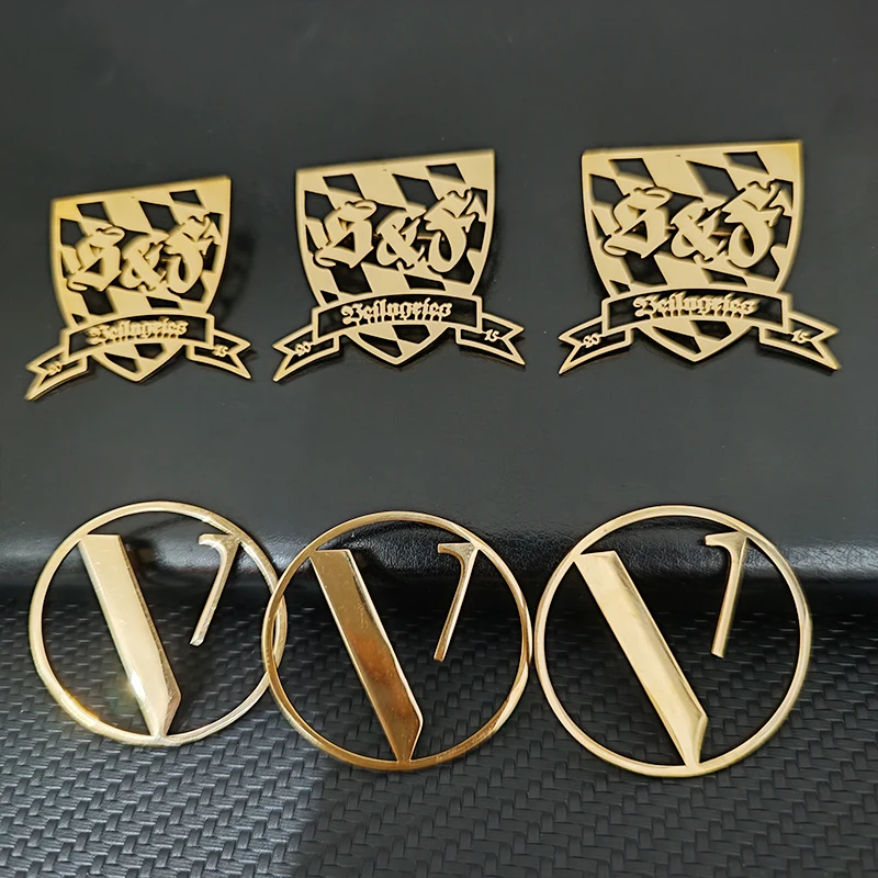 Custom Logo Brooch Customized Company Logo Employee Brooch 304L Stainless Steel Anti Allergy Metal Badge Support Design Drawings