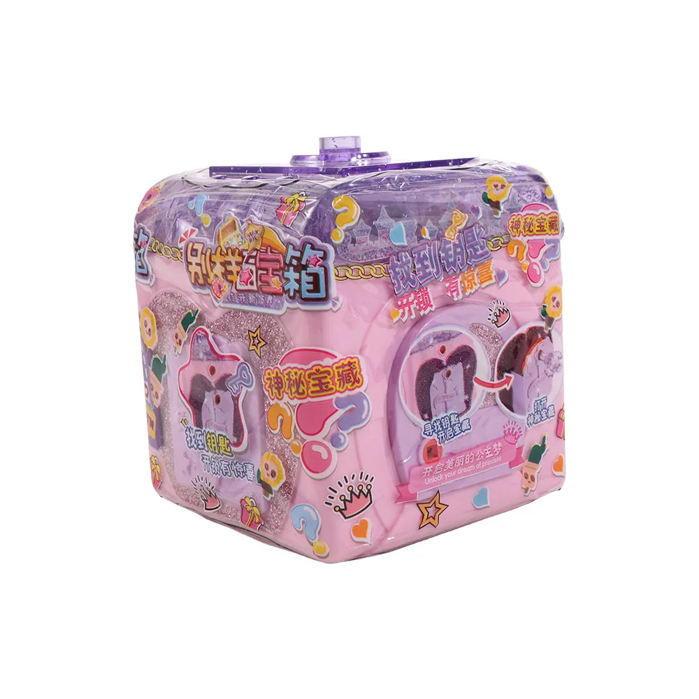 

Creative Princess Girl Treasure Chest With Lock Key DIY Handmade Girls Jewelry Box Unlocking Educational Girl's Jewelry