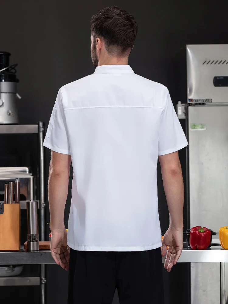 Hotelkantine Terug Keuken Chef Uniform Bakken Kok Werkkleding Restaurant Koken Shirt Catering Kostuum of Jas Schort