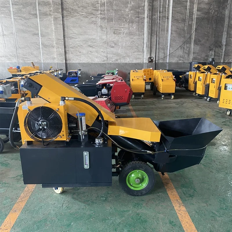 Bridge Construction Fine Stone Mortar Pump Trailer Concrete Pump Hopper Simple Operation Concrete Mixer with Pump Machine