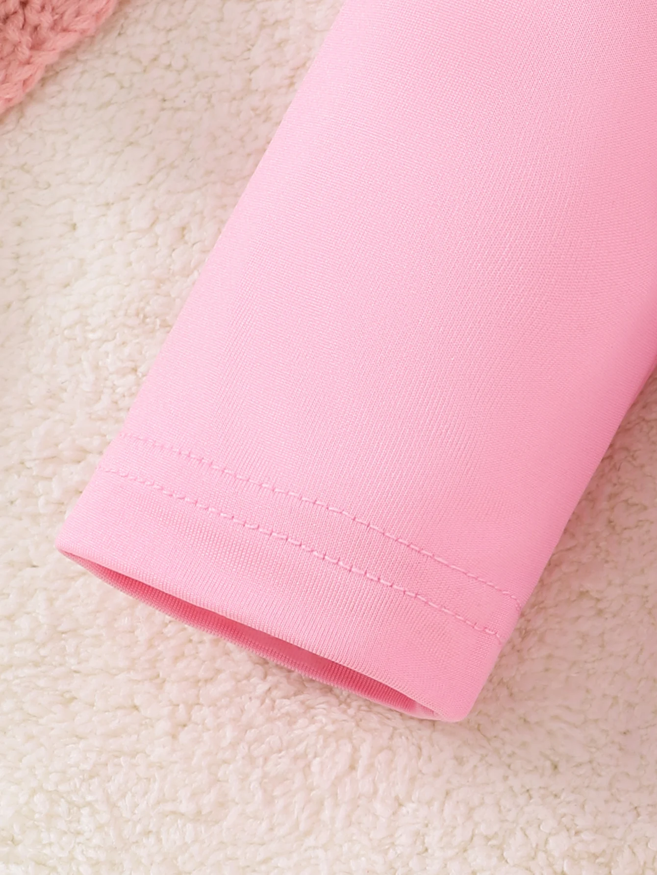 الفتيات ربيع الخريف عادية كم طويل إلكتروني طباعة الوردي مثلث رومبير طباعة كاملة السراويل الطويلة مجموعة الحجاب #4