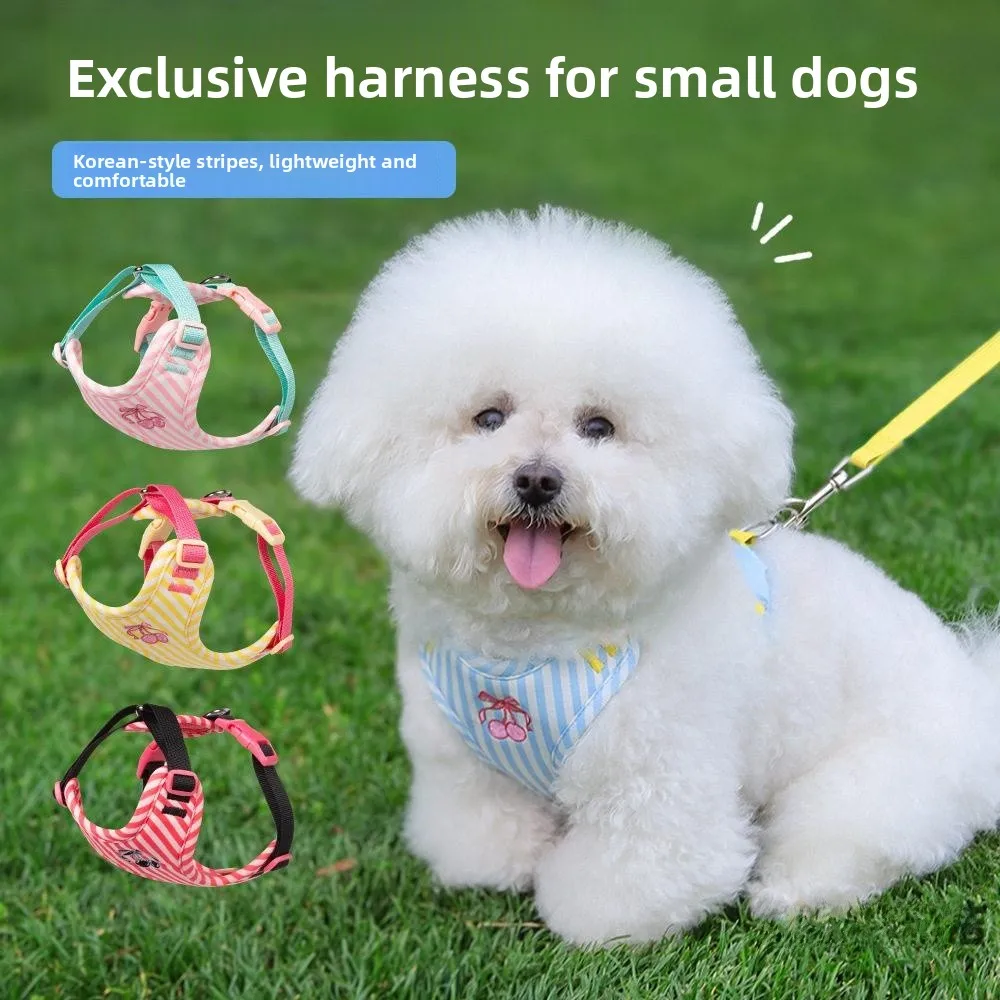 vest-type-dog-leash-small-medium-dogs-bichon-teddy-chest-harness-anti-escape-cute-dog-walking-rope-dog-leash-extendable-norma