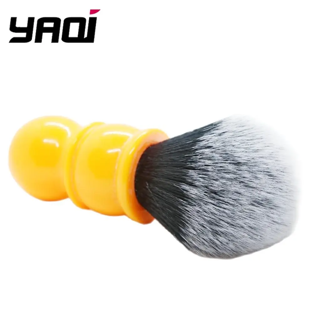 

2026 Yaqi 24 мм Мягкая кисть для бритья из синтетического ворса с узлом Tuxedo и оранжевой ручкой