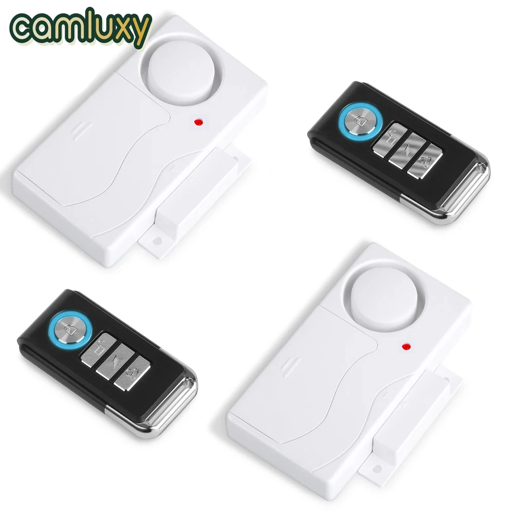 Camluxy 105dB Window Door Alarm Wireless Anti-Theft Remote Control Door and Window Open Closed Security Alarms Sensor Burglar