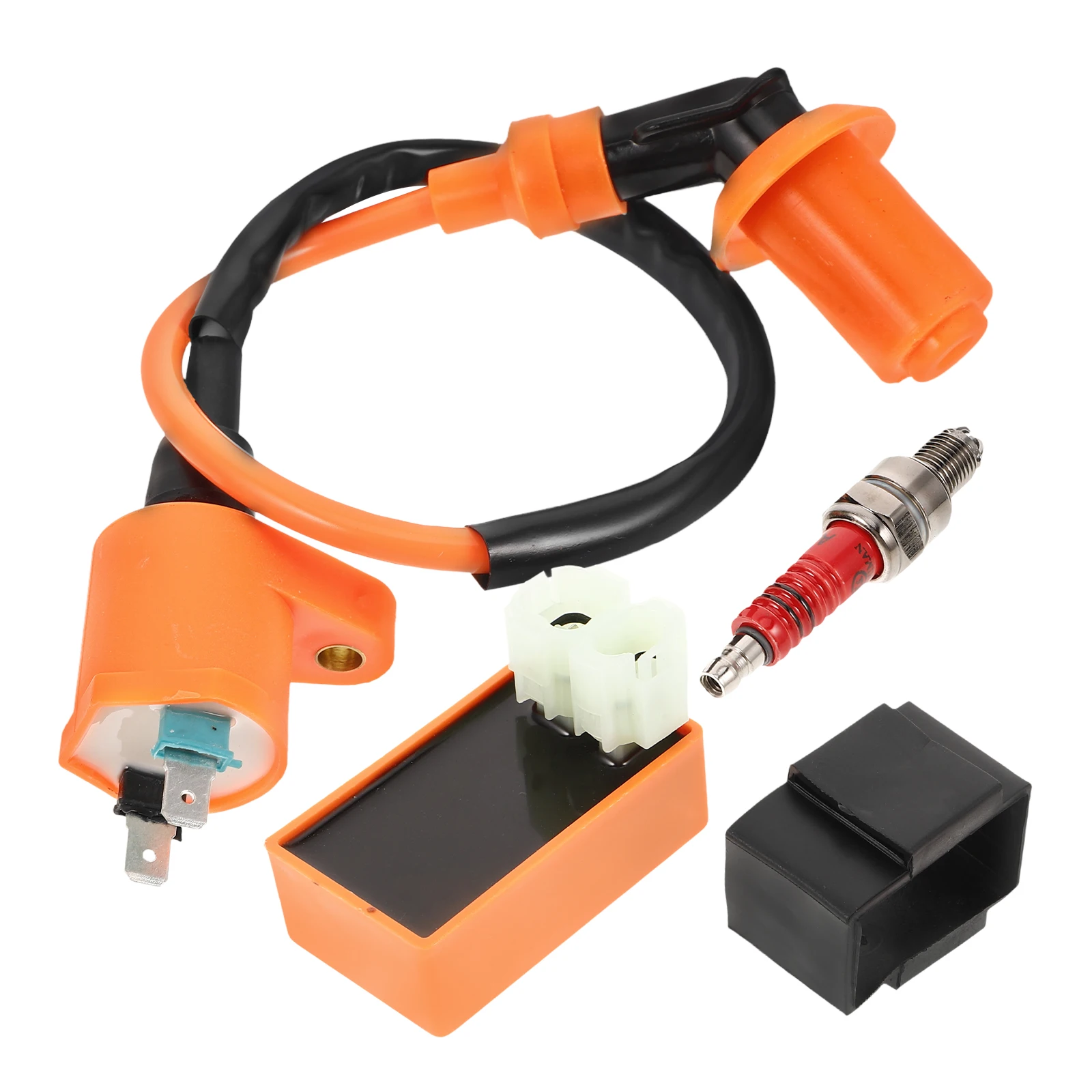 

ATV Engine Parts Ignition Coil Electric Spark Plug Kit Compatible Go Kart Scooter ATV Modified Accessories Powerful Ride