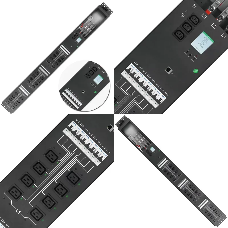 OIT Rackmount Smart Power Distribution Unit 3-Phase Data Center Grade PDU 24 Outlets Intelligent Monitoring