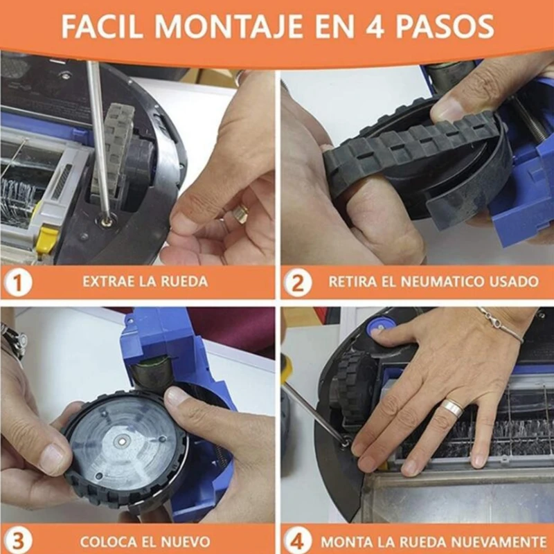 M2EE Lốp Cao Su Bộ Bánh Xe Máy Hút Bụi Thay Thế Một Phần Bánh Xe Phụ Kiện Lốp Chống Mòn Bộ Hoàn Hảo Cho Các Dòng Máy 8 9