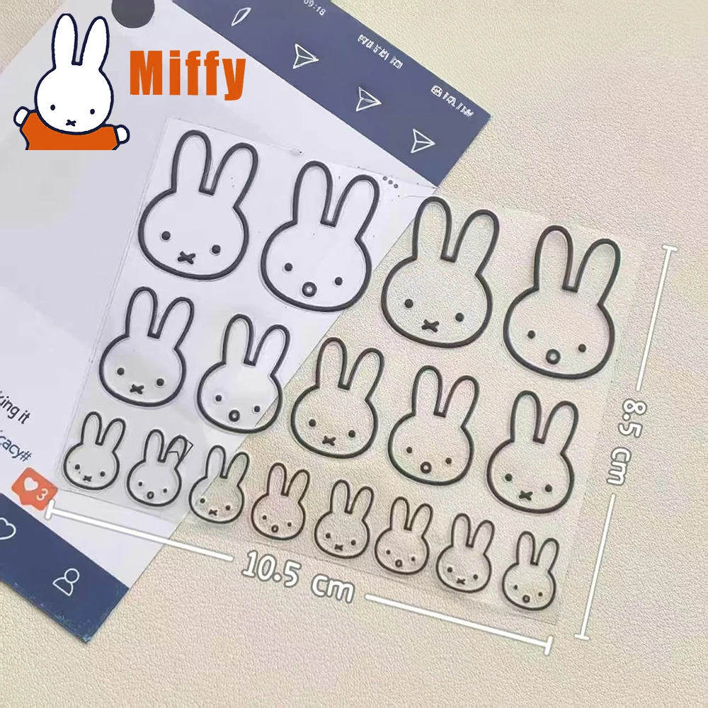 Kawaii Miffy DIY ملصق مزخرفة لطيف أرنب مقاوم للماء ملصق حائط من الفينيل لطيف الكرتون محمول زجاجة ماء DIY بها بنفسك سجل القصاصات فتاة هدية #1