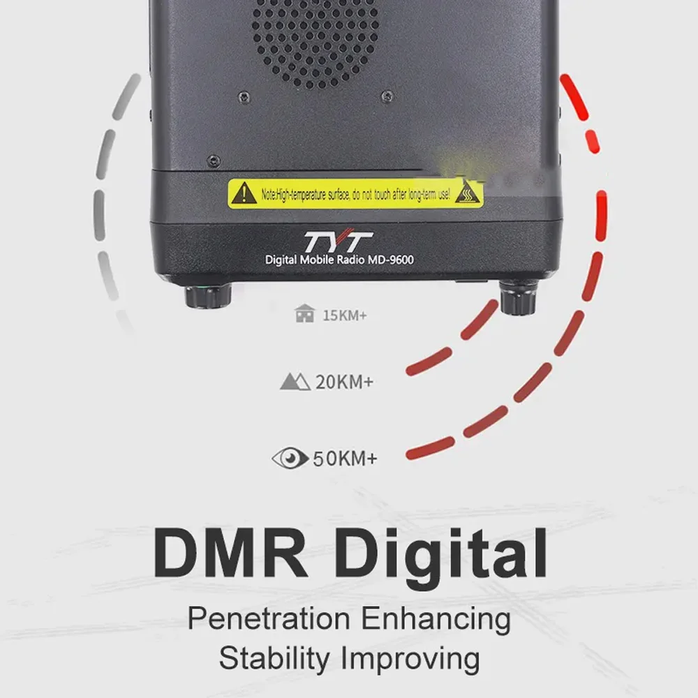 TYT MD-9600 GPS AES256 DMR Cyfrowo-Analogowa Radiostacja Mobilna Dwuzakresowa 50/45/25W DMR Mobilny Transceiver DMR Mobilny Walkie Talkie