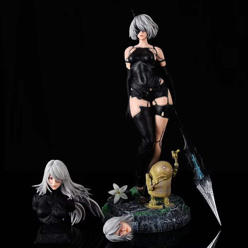 

Коллекционная фигурка GK Studio 2B & A2 из аниме, 48 см, с 3 сменными портретами и бюстами, гигантская статуя из ПВХ