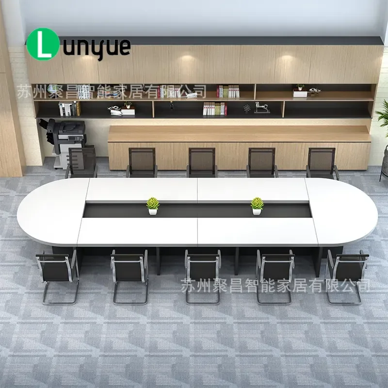 Modern Large Conference Room Table Simple Long Reception Desk for Office Negotiation Training Meeting Board Bar Furniture