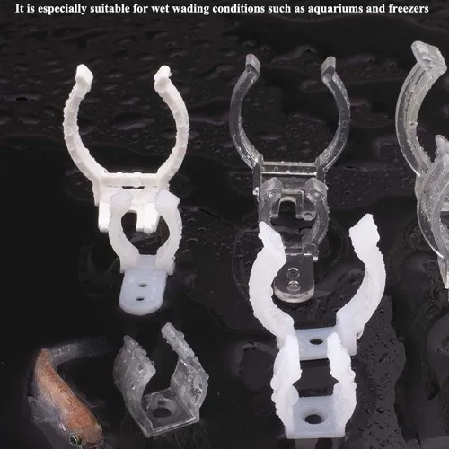 Imagen 2 del producto Clips de fijación de plástico para tubos fluorescentes T8, Clip de luz LED, soportes de luz de bloqueo rápido para soporte de tubo T8 abrazadera abrazaderas pinzas de presión abrazadera para tubo abrazaderas para tubos