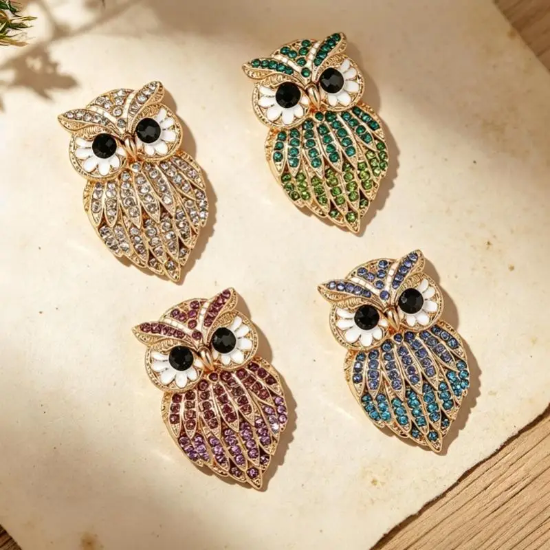 Einzigartige Eulen-Brosche im Retro-Stil, süßer Schmuck, Geburtstags- oder Partygeschenk für Männer und Frauen. – Detail 1