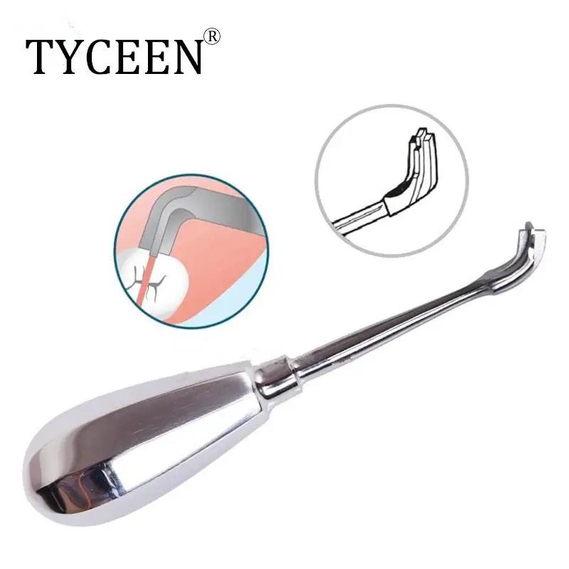 

1PC Dental Root Elevator Cross Broken Crown Remover Tooth Crown Spreader Drill Dental Restoration Forcep Metal Handle Non-Slip