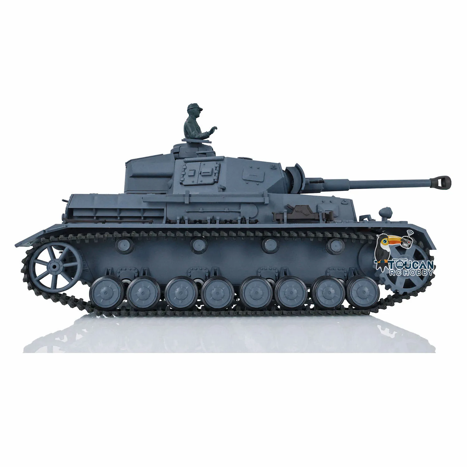 Zabawki dla chłopców 2.4G HENG długi 1/16 7.0 plastikowy niemiecki Panzer IV F2 RTR Model zbiornik RC 3859 TH17395-SMT4