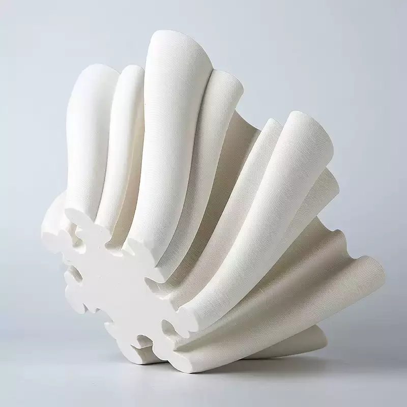 3D Printed Wrinkle Ceramic Vase Art Sculpture Table Ornament For Living Room Showroom Home Decoration