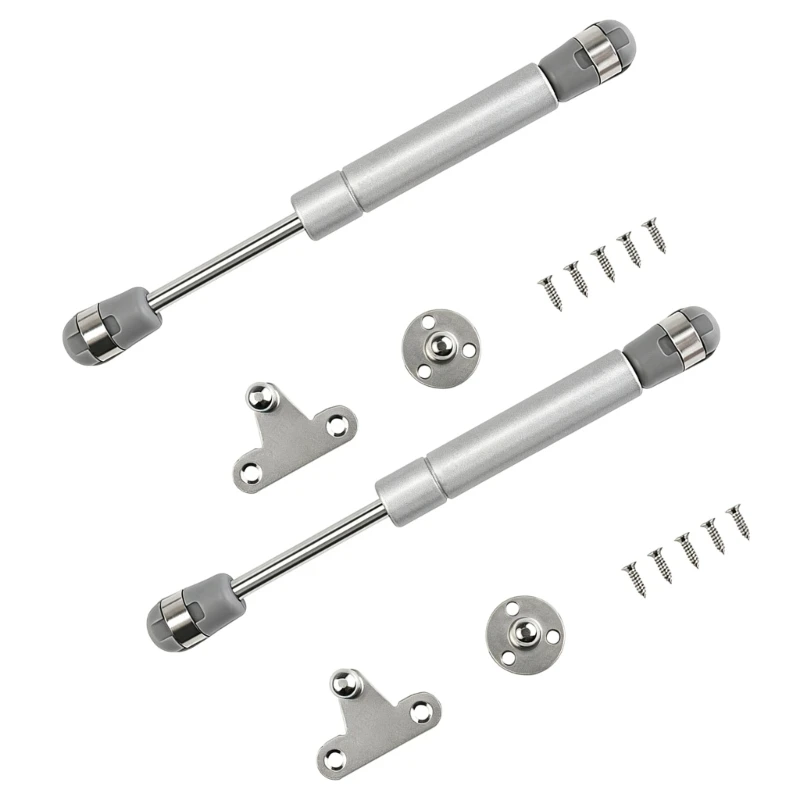 Hydraulic Cabinet Lift Support Stay Soft Close Hinge Set, 100N Metal Door Support with Mounting Screws for Wall and Display M4YD
