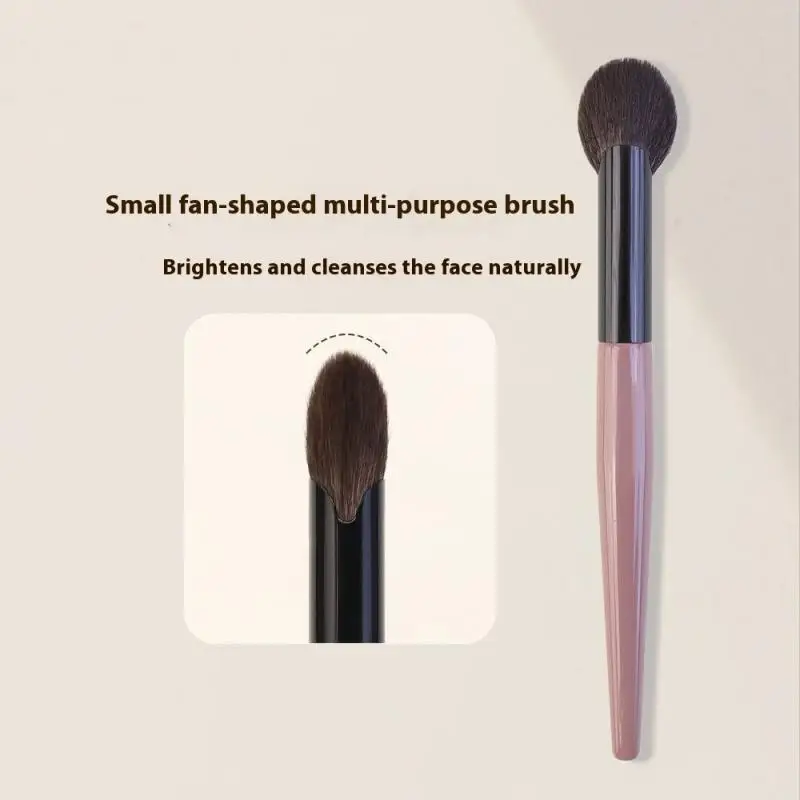 【1Pcs Small Fan Shape Blusher Brush Powder Blush Cream Liquid Blush Makeup Brushes Precise Blush Brush Makeup Tools】