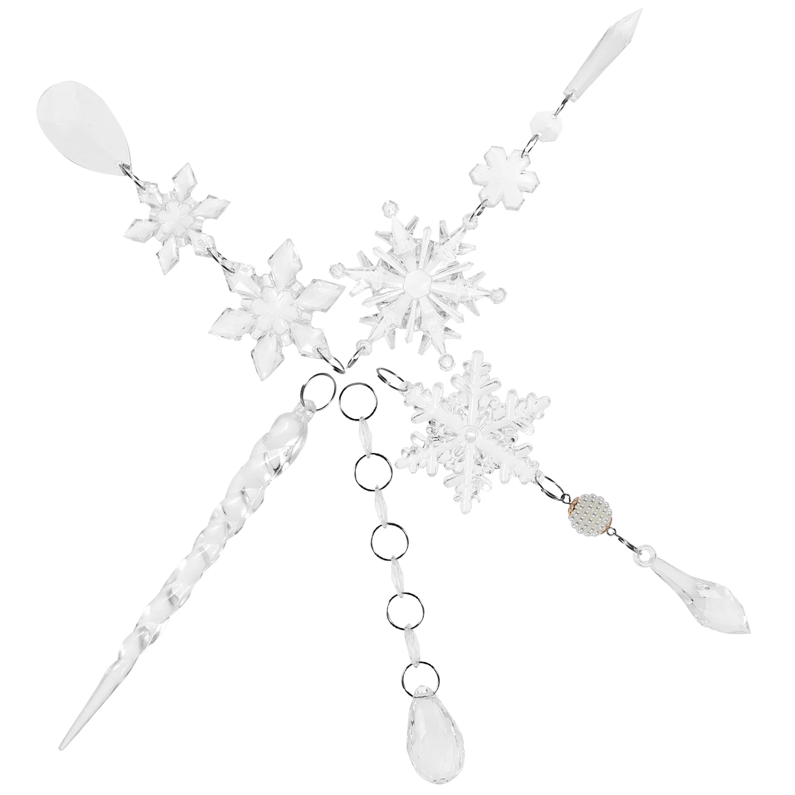 

Snowflake Pendant Christmas Tree Decoration Craft Hanging Snowflakes Home Office Car Xmas Christmas Hanging Snowflake Ornament