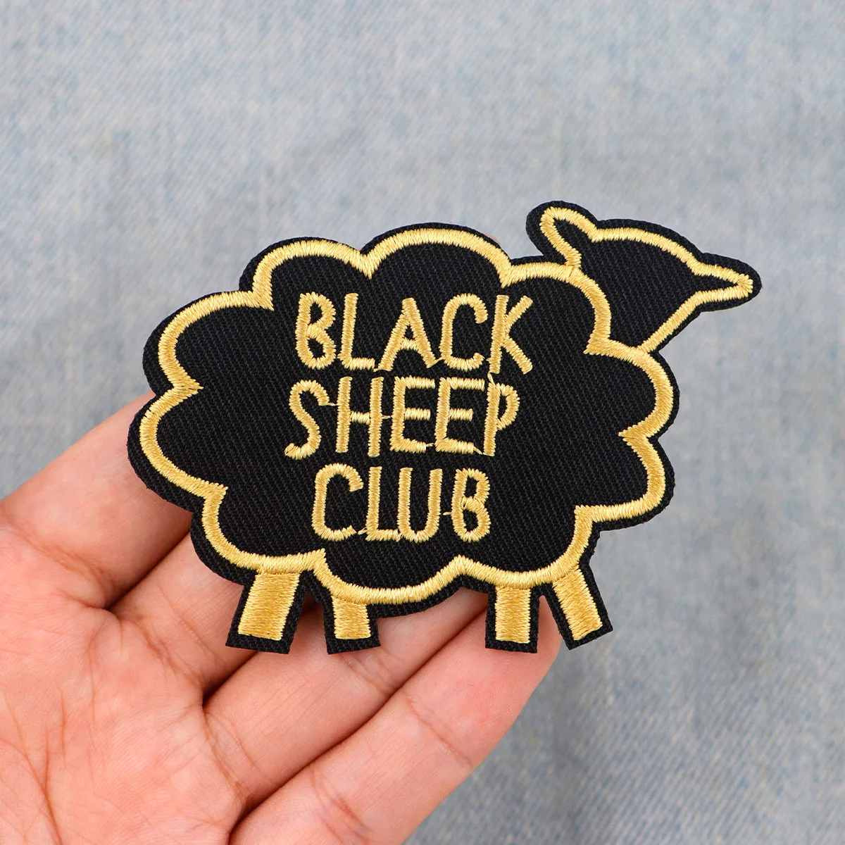 Cute Raccoon Patches On Clothes BLACK SHEEP CLUB Embroidered Patches Animals Sew Badges Iron On Patch DIY Clothing Accessories