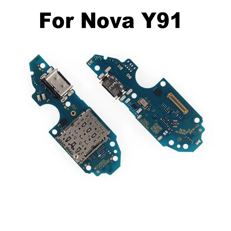 For Huawei Nova Y91 Fast USB Charging Dock Port Mic Microphone Connector Board Flex Cable Repair Parts Global Plus