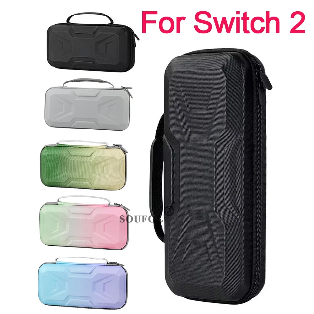 Tragetasche für Switch 2 EVA Harte Reisetasche Schützende Tragbare Aufbewahrungstasche für Switch 2 (2025) mit 10 Spielkartenfächern