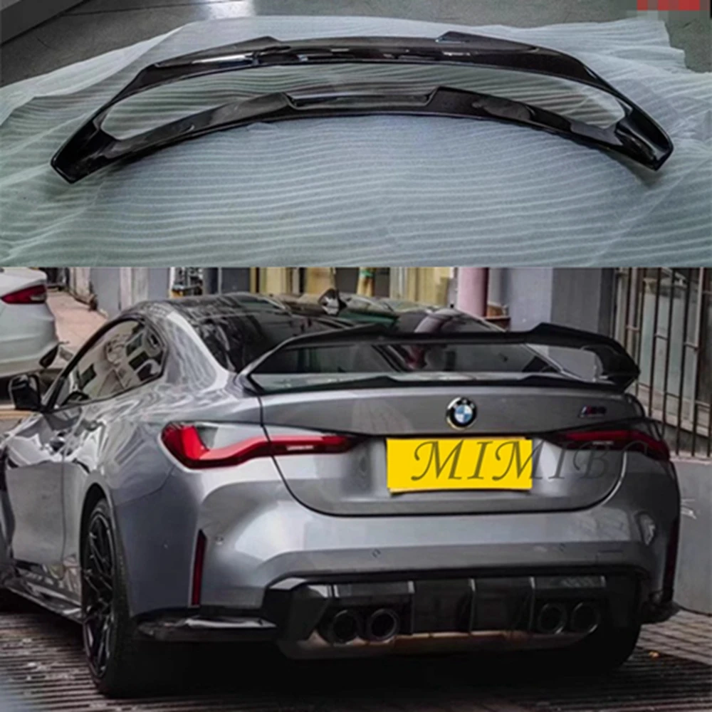 

FOR BMW M4 M3 G80 G82 High Quality Carbon Fiber Rear Roof Spoiler Wing Trunk Lip Boot Cover Car Styling