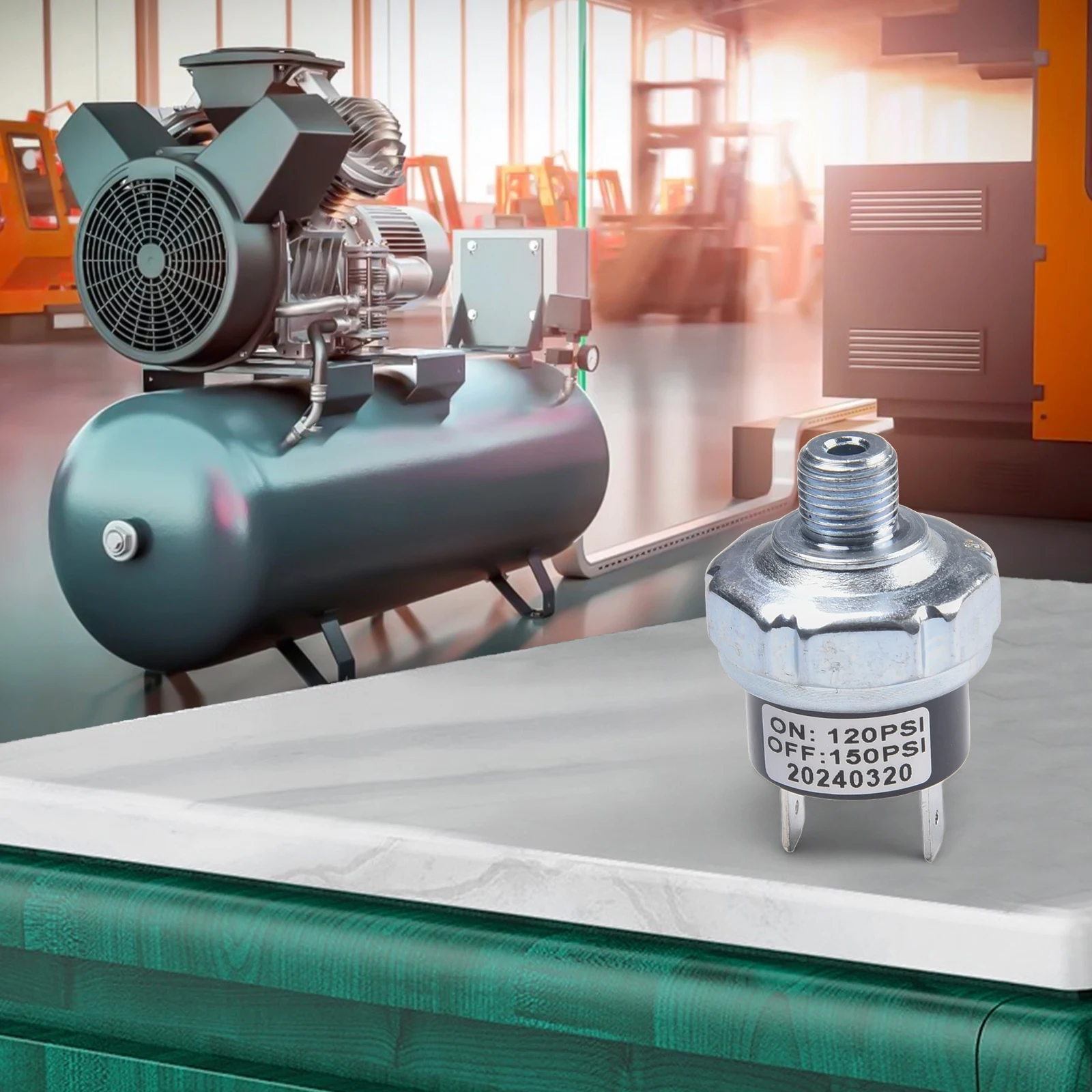 

Реле давления 170-200PSI, переключатель давления компрессора, 12 В постоянного тока, совместимое с автоматическим регулированием, диапазон высокого давления для воздушного бака
