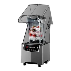 Smoothie Machine Commercial Soundproof Food Machine Silent Mixer Milk Tea Shop with Cover Smoothie Juice Crusher