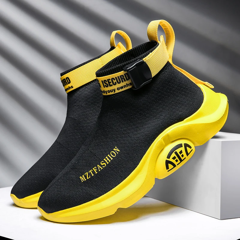 Männer Casual Schuhe High Top Hip Hop Socken Turnschuhe Männer Schuhe Atmungsaktive Leichte Männliche Fuß Schuhe Zapatillas Hombre