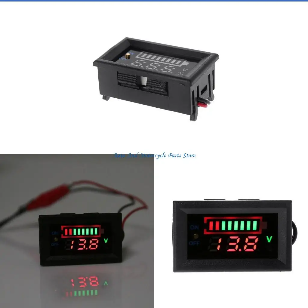 

P9FD Energy Saving Dual USB Digtal Voltmeter with Switch Acid Battery Capacity Meter