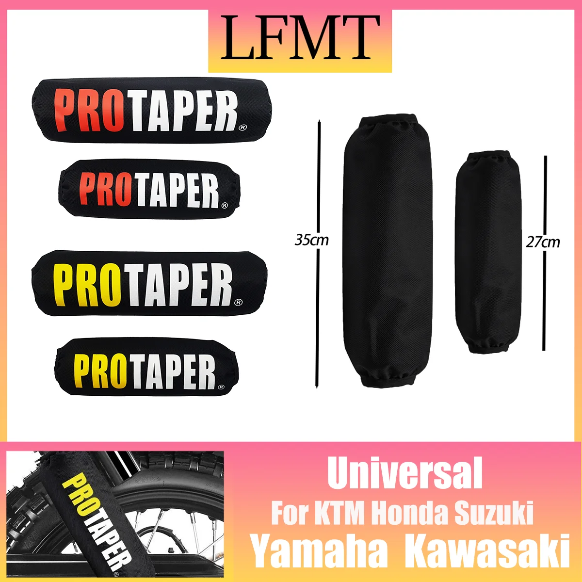 27cm 35cm Rear Shock Absorber Suspension Protector Protection Cover For All Dirt Pit Bike Motorcycle Universal ATV Quad Scooter