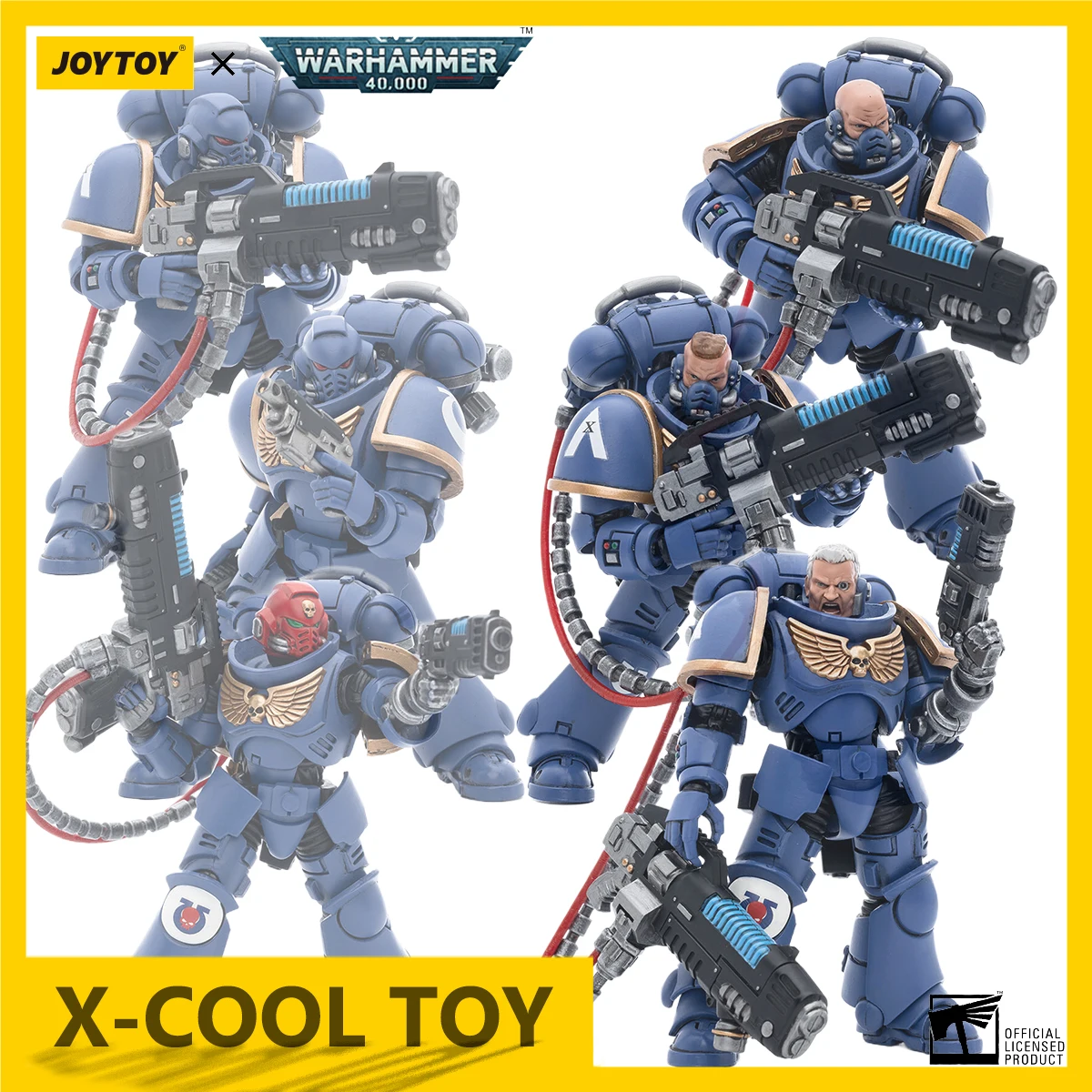 JOYTOY Warhammer 40K Ultramarines Action Figure Hellblasters Sergeant Ulaxes Brother Paxor / Torsus Joint Movable Figurine Toys