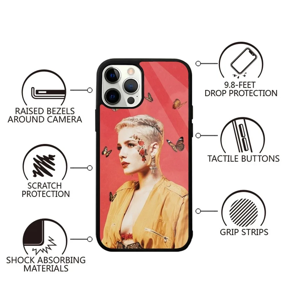 Singer H-Halsey Phone Case For iPhone 16,15,14,13,12,11,Plus,Pro,Max,Mini Magsafe Magnetic Wireless Charging