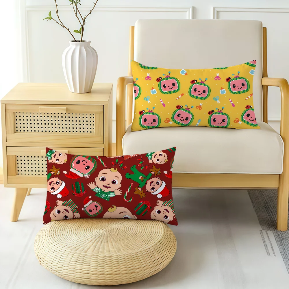 C-CoComelon-ES Cute Cartoon cushion cover Hit Product Home Sofa living Room Double-sided Soft Decorative Pillow Cover