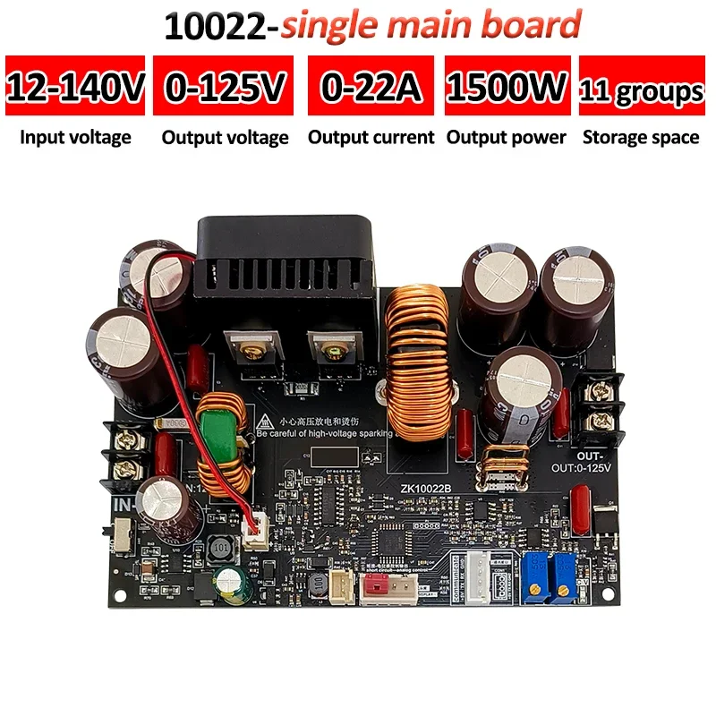ZK-10022 CNC Step-Down DC verstelbare gestabiliseerde spanningsvoeding 0-125V 22A 1500W constante spanning constante stroommodule
