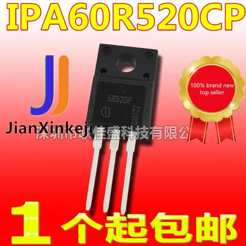 

10pcs 100% orginal new in stock IPA60R520CP 6R520P 6.8A 600V N-channel MOS tube TO-220F