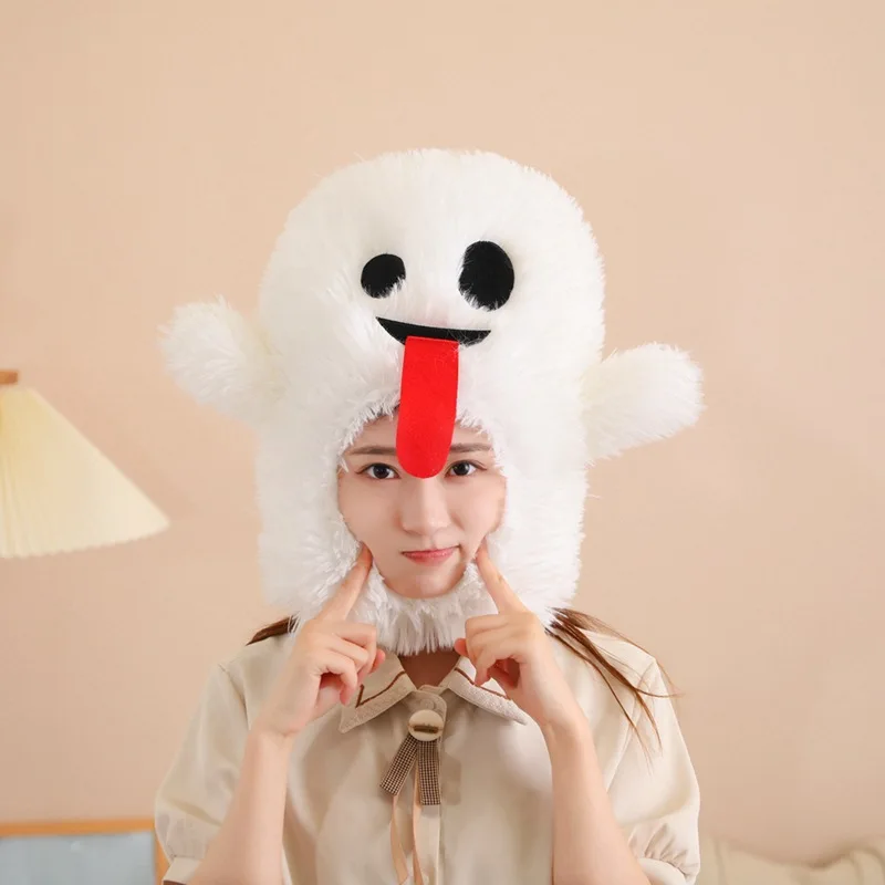 

Halloween Hat Cosplay Headgear Tongue Sticking Ghost Cartoon Headgear Performance Photography Props