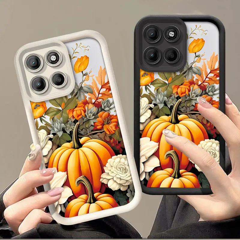 Flexible Silicone Case For Motorola Moto Edge 70 Pro Fusion Protective Cover Shockrpoof Hollaween Print Pattern Funda