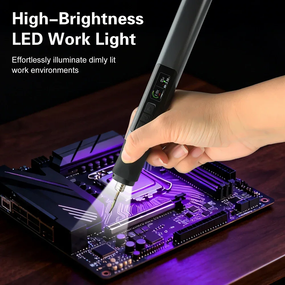 USB LED Digital Soldering Iron Kit Smart Temperature Adjustable Fast Heating Cordless 1900mAh Soldering Station Repire Tools