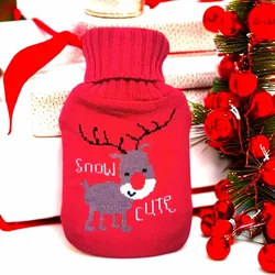 Christmas gift hot water bottle small cute cartoon girl hand warmer knitted hand warmer Christmas gift hot water bottle