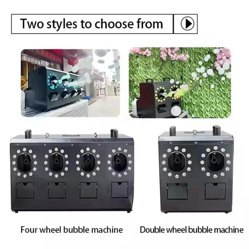 LED Light Fog Bubble Machine 2 in 1 Smoke Bubble Machine for Halloween Stage DJ Birthday Wedding Party