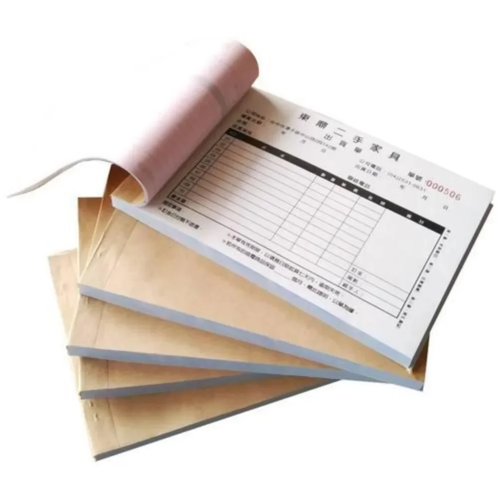 Impression faite sur commande de reçu de papier de carbone impression sans carbone de facture d'invoi d'argent de NCR de 3 plis