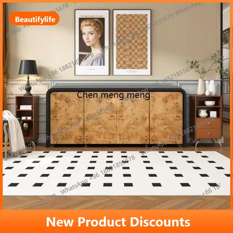 b06 Medieval style retro tree tumor dining side cabinet surprised by the dead wind entering the home solid wood entrance cabinet