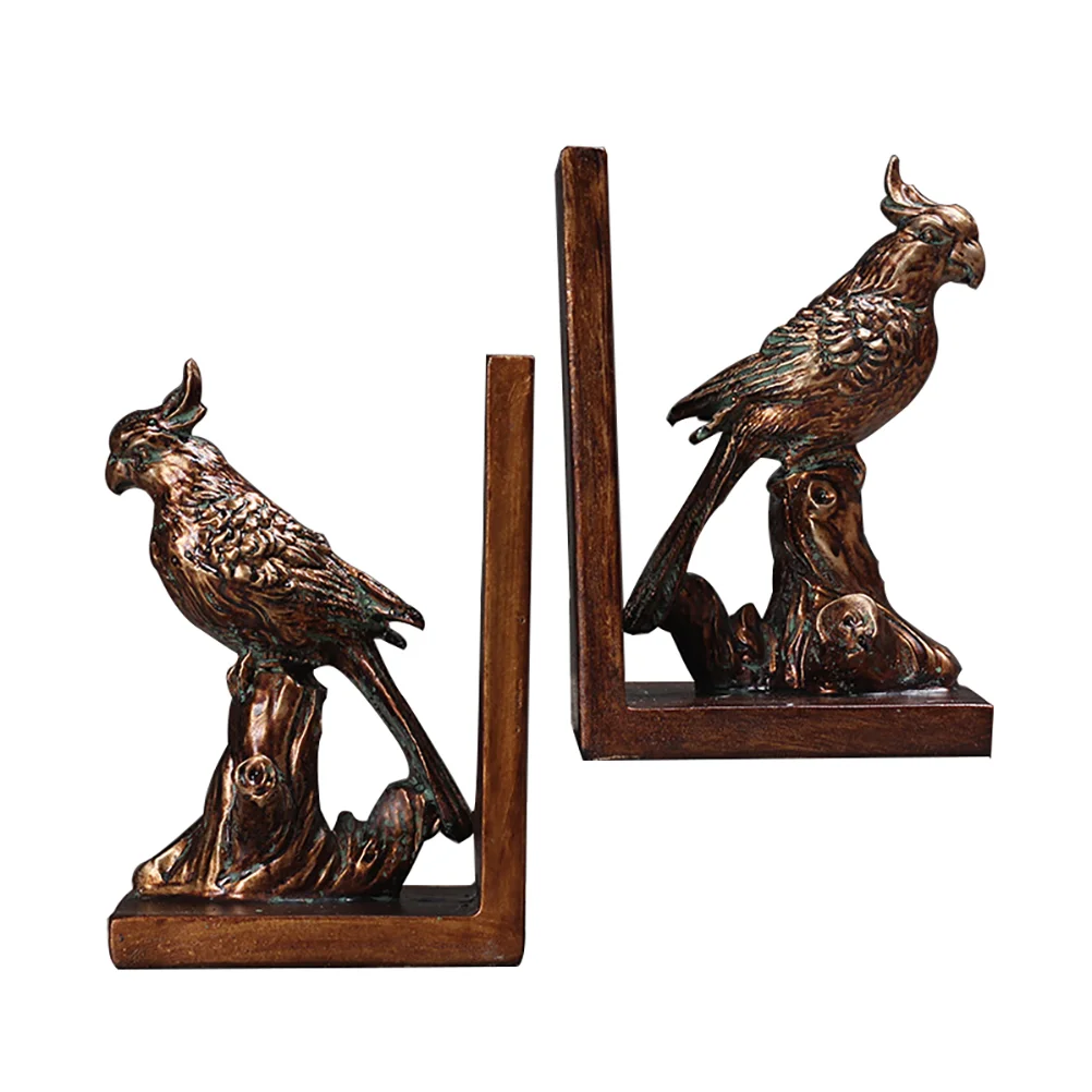 

Book Organizer Support American Parrot Bookends for Office Desktop Stoppers Bookcase Ornament