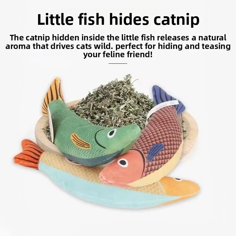 Neues Katzenspielzeug: Katzenminze-Fisch – Bissfester Zahnreinigungs-Katzenminze-Fisch für Online-Prominenz-Simulationsspaß und zum Necken von Katzen! – Detail 5