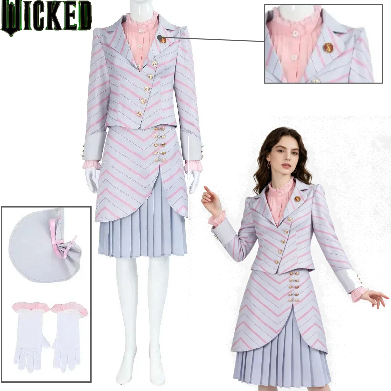 costume-de-cosplay-wicked-glinda-uniforme-scolaire-raye-rose-badge-chapeau-gants-ensemble-complet-tenue-de-jeu-de-role-pour-fete-d'halloween-pour-femmes
