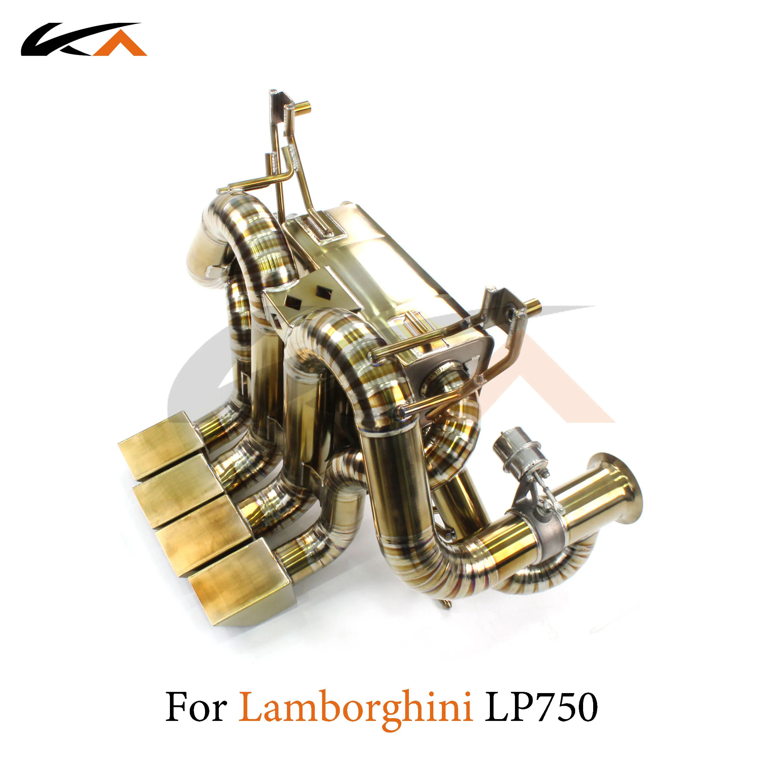 KA Tuning exhaust system titanium alloy catback for Lamborghini LP750 rear section performance parts muffler valve