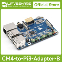 Wavehshare Raspberry Pi CM4 To 3B Adapter B version, Carrier Board IO Board Alternative Solution for Raspberry Pi 3 Model B/B+